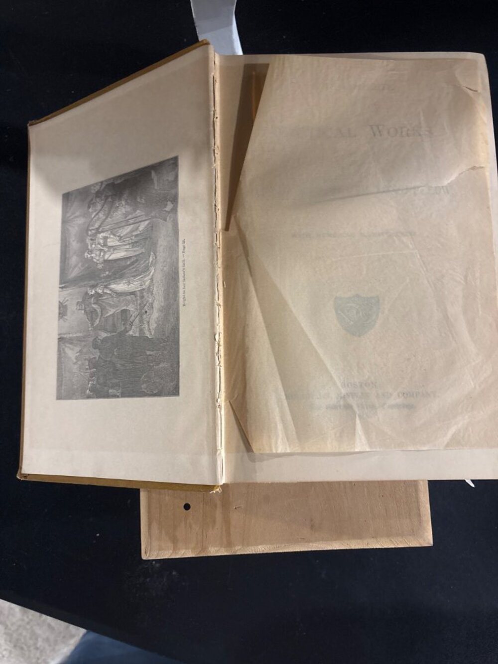 Antique 1885 Longfellow Illustrated Poetical Works Hardcover Book with Souvenir - Picture 6 of 16
